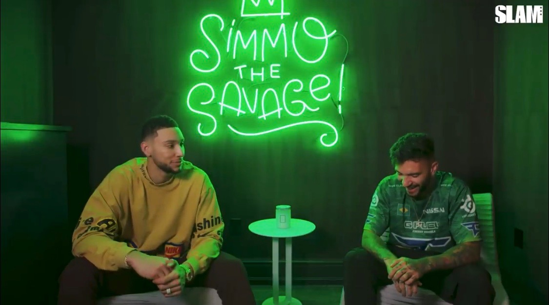 Ben Simmons Slam gaming video with Faze Temperrr